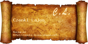 Czenki Lajos névjegykártya