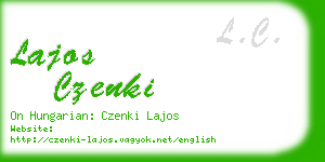 lajos czenki business card